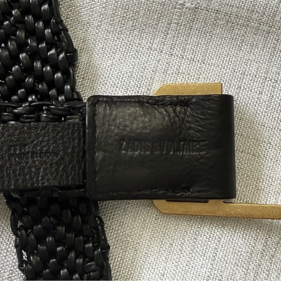 Zadig & Voltaire La Cecilia Obsession Belt Noir OS Braided leather C Buckle main image 6